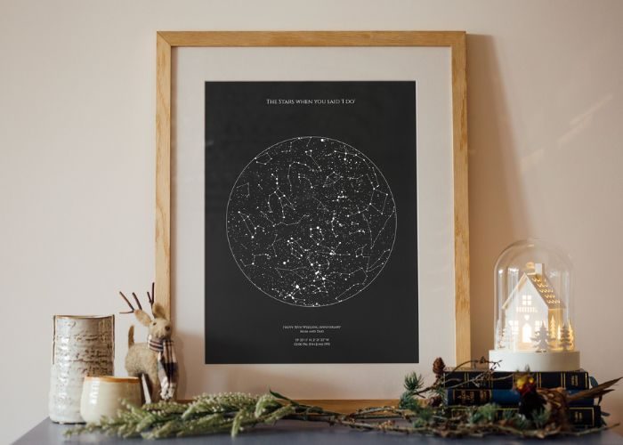 Personalized Star Map As Gift For Valentine For Girlfriend Ideas