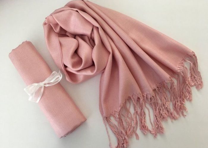 Blush Pink Silk Scarf