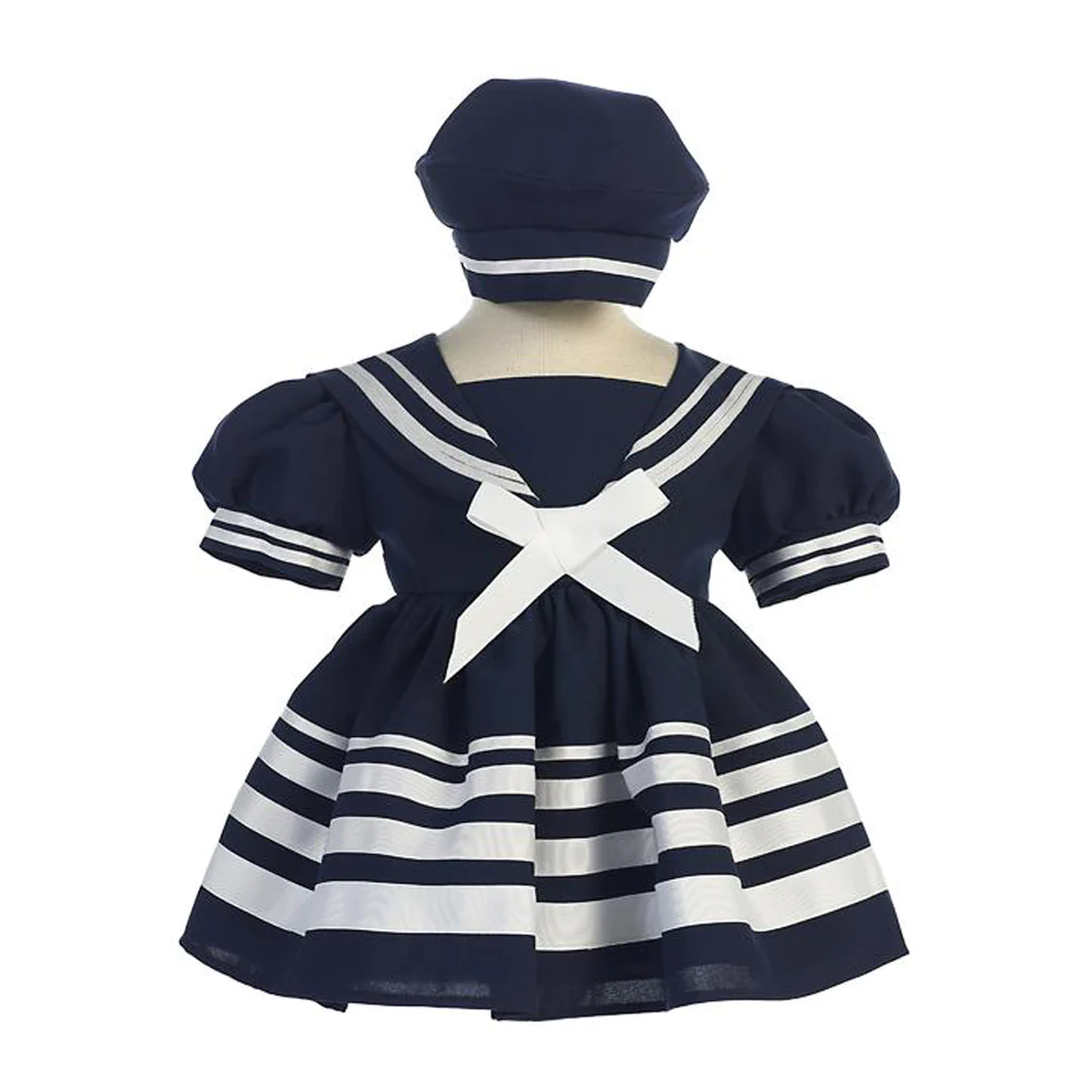Classic Sailor Romper with Matching Hat