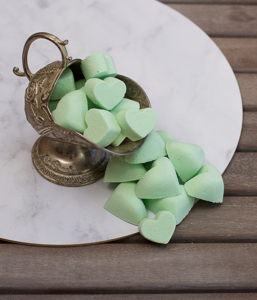 DIY Heart-Shaped Bath Bombs