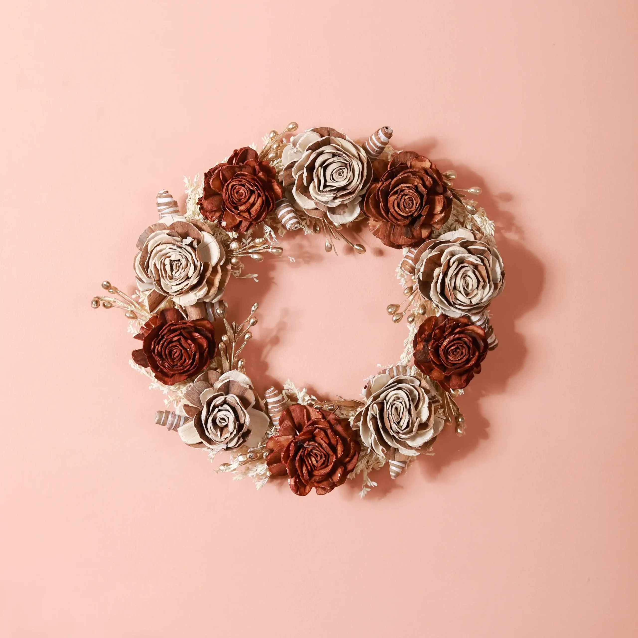 Dried Flower Heart Wreath Garland