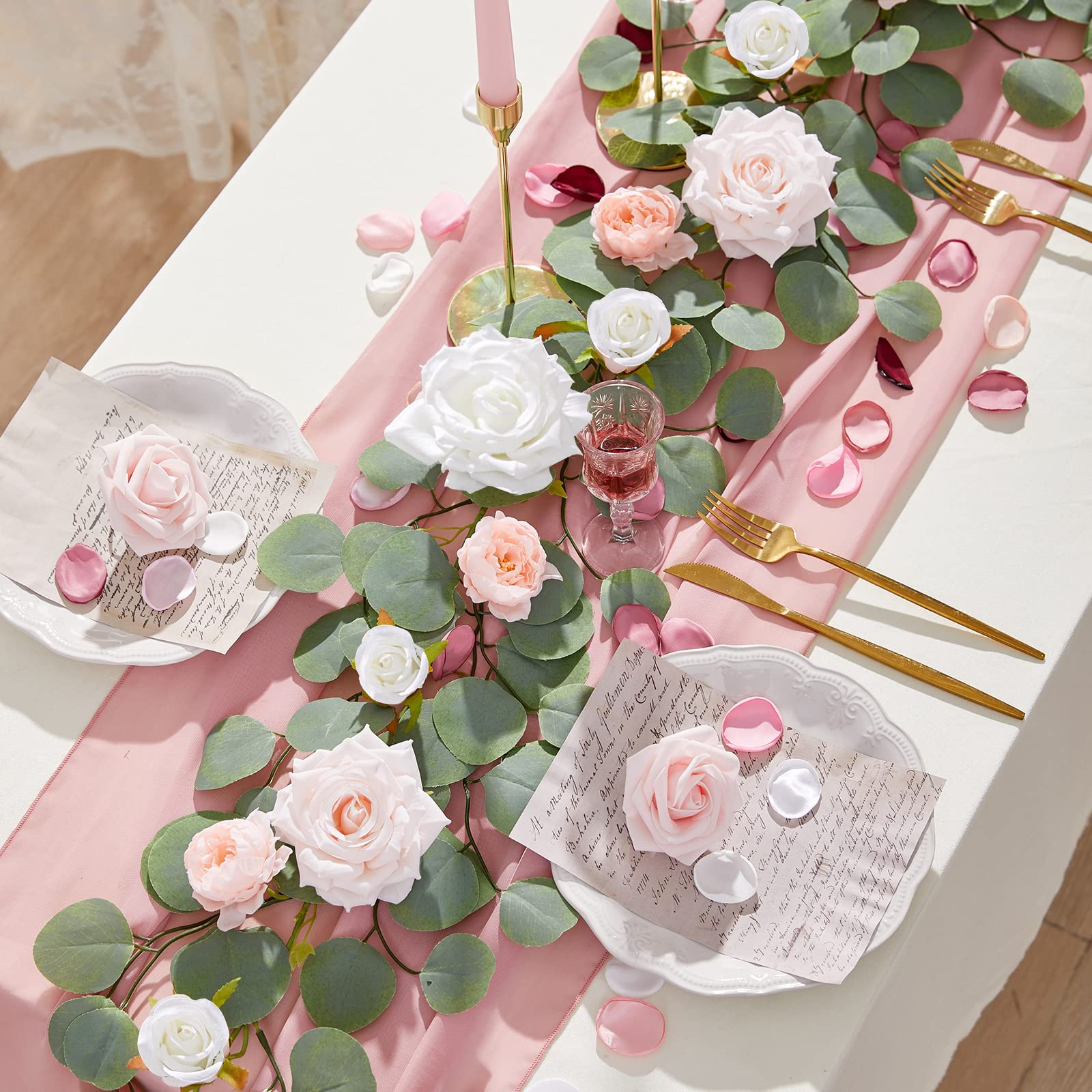 Eucalyptus and Rose Petal Garland