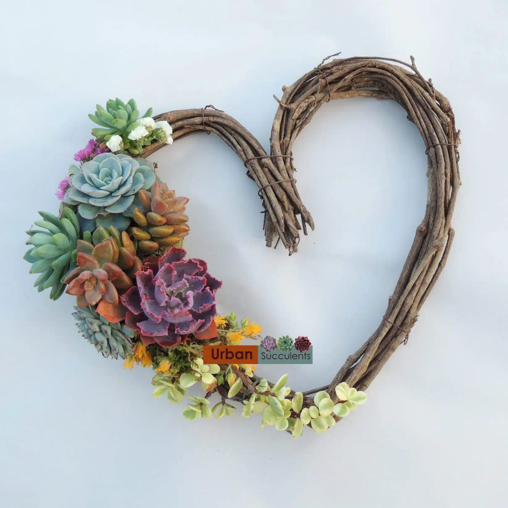 Succulent Heart Shaped Garland