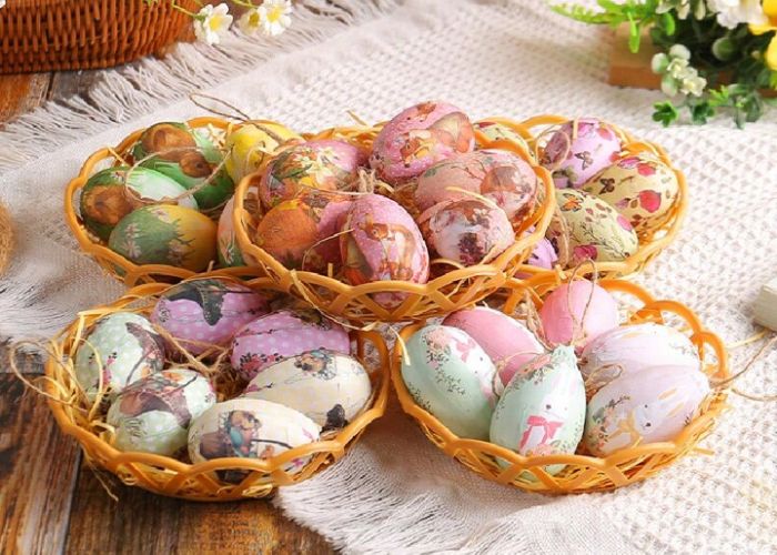 Egg Basket Display On Easter