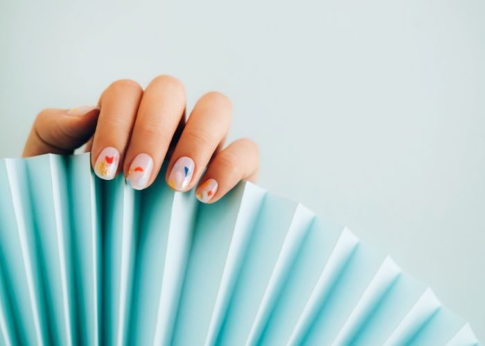 Polka Dot Tips As Easter Nail Designs