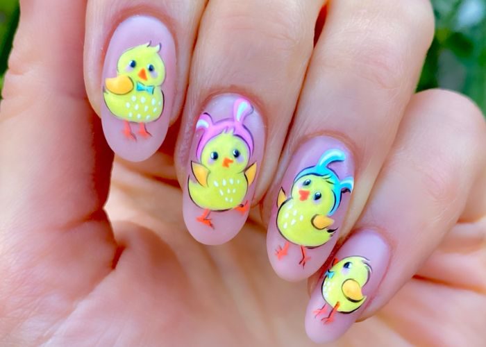 Chick Nail Art As Easter Nail Ideas