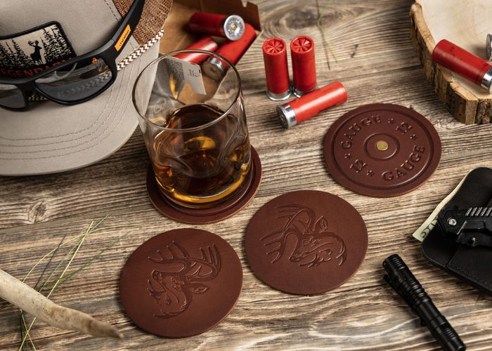 Leather Coaster Set