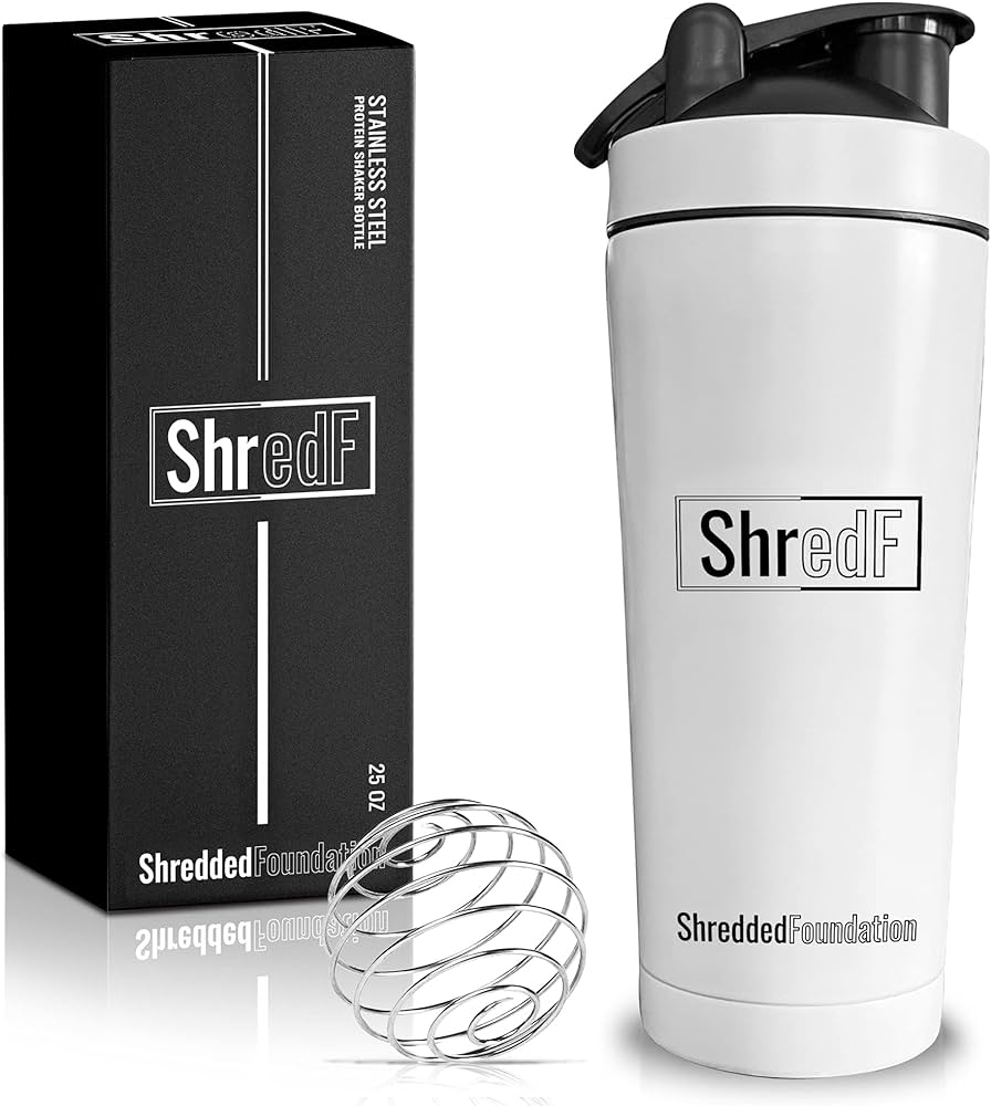 Sleek Stainless Steel Protein Shaker