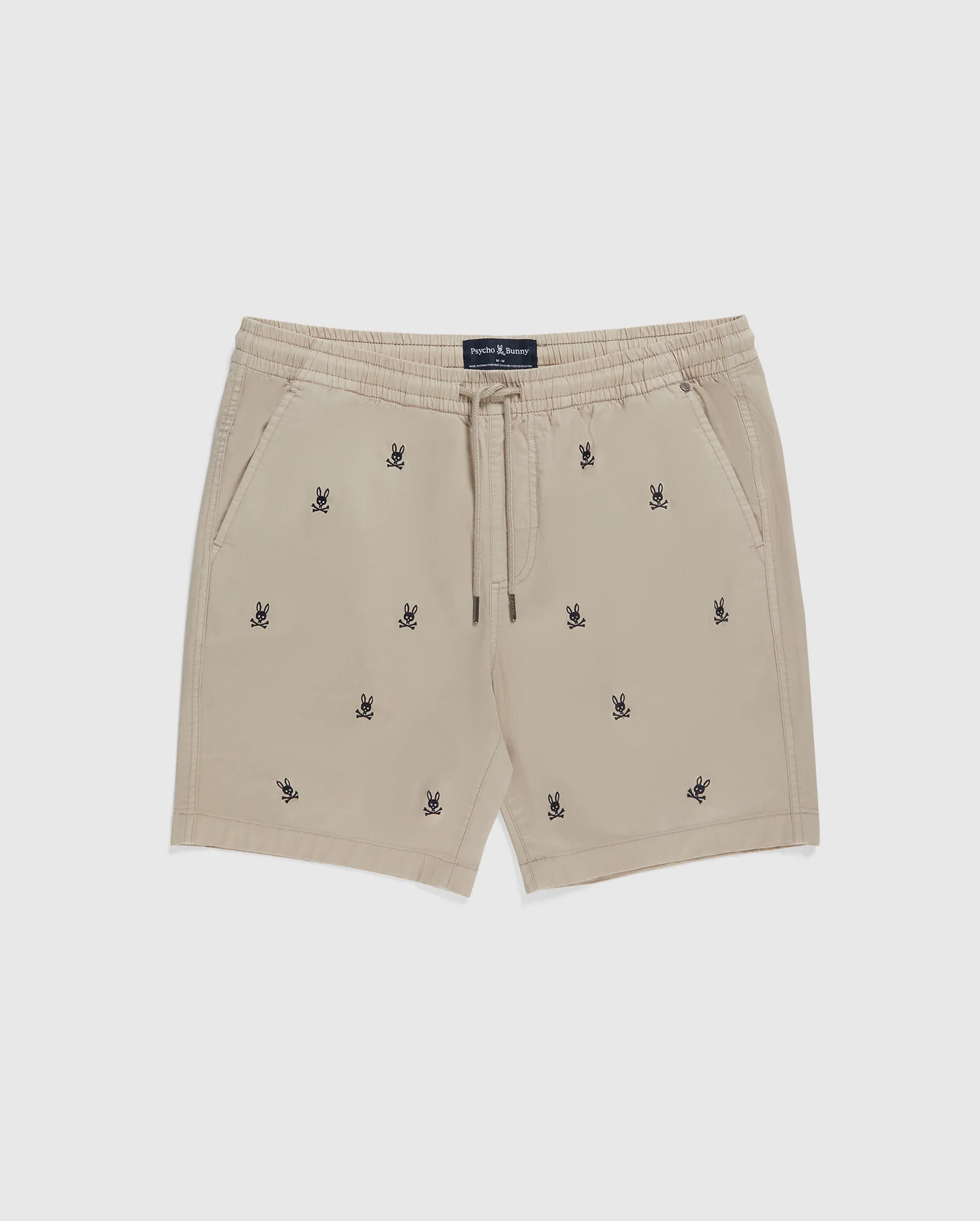 Bunny-Embroidered Linen Shorts