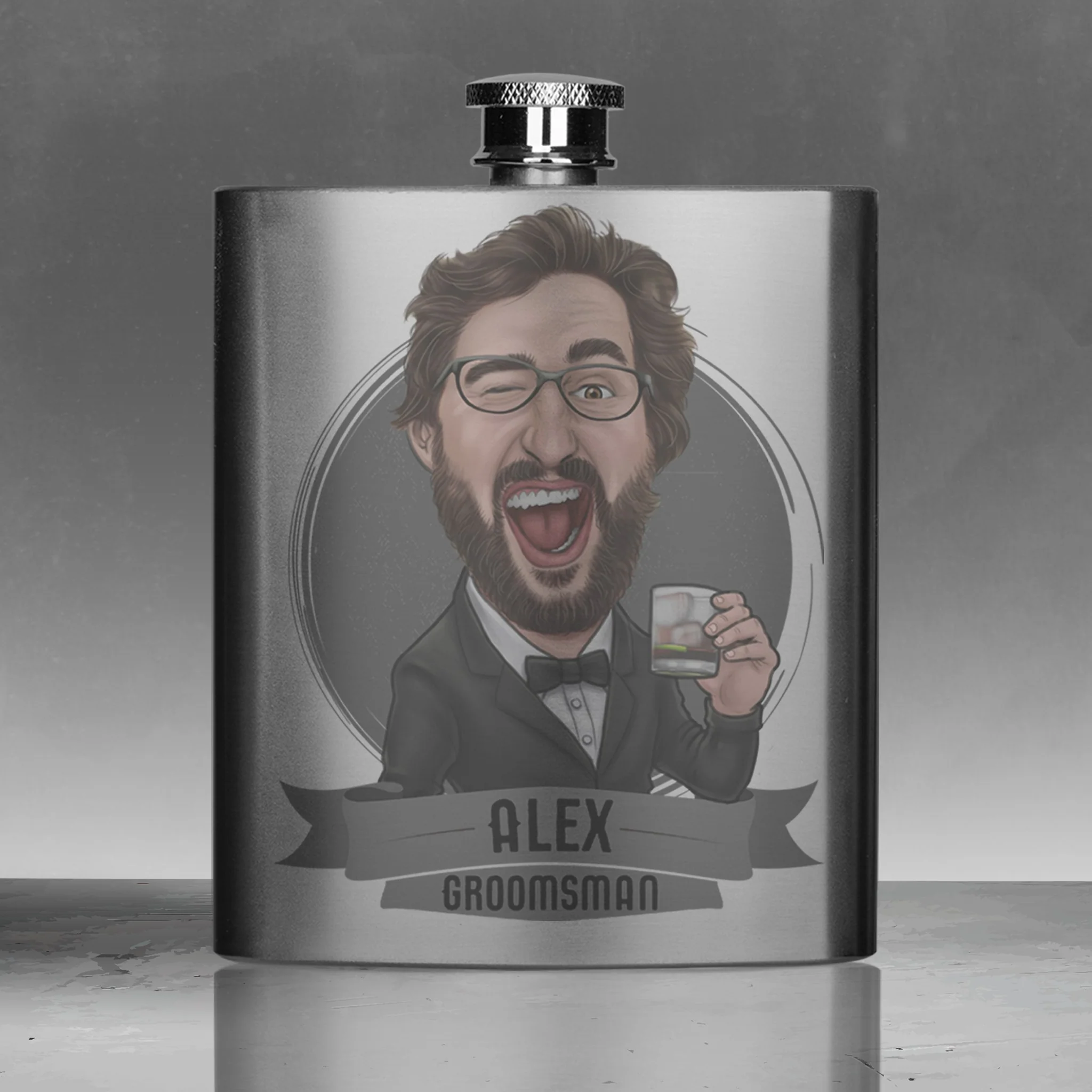 Custom Caricature Flask