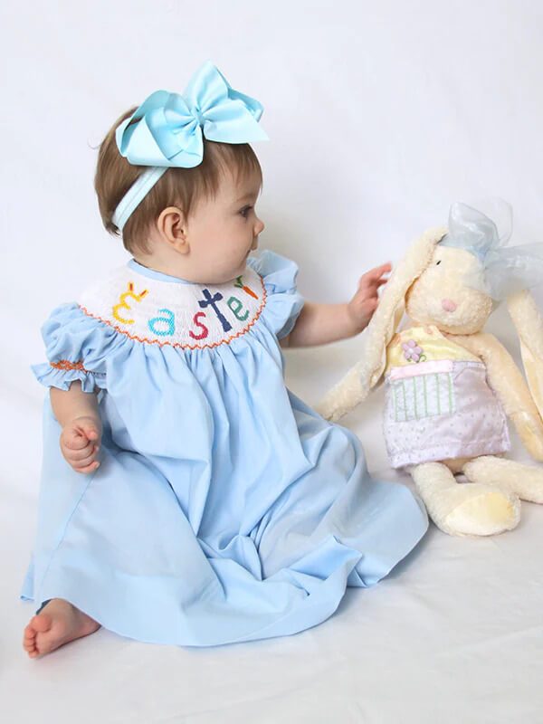 Easter Bunny Cross Bishop Dress