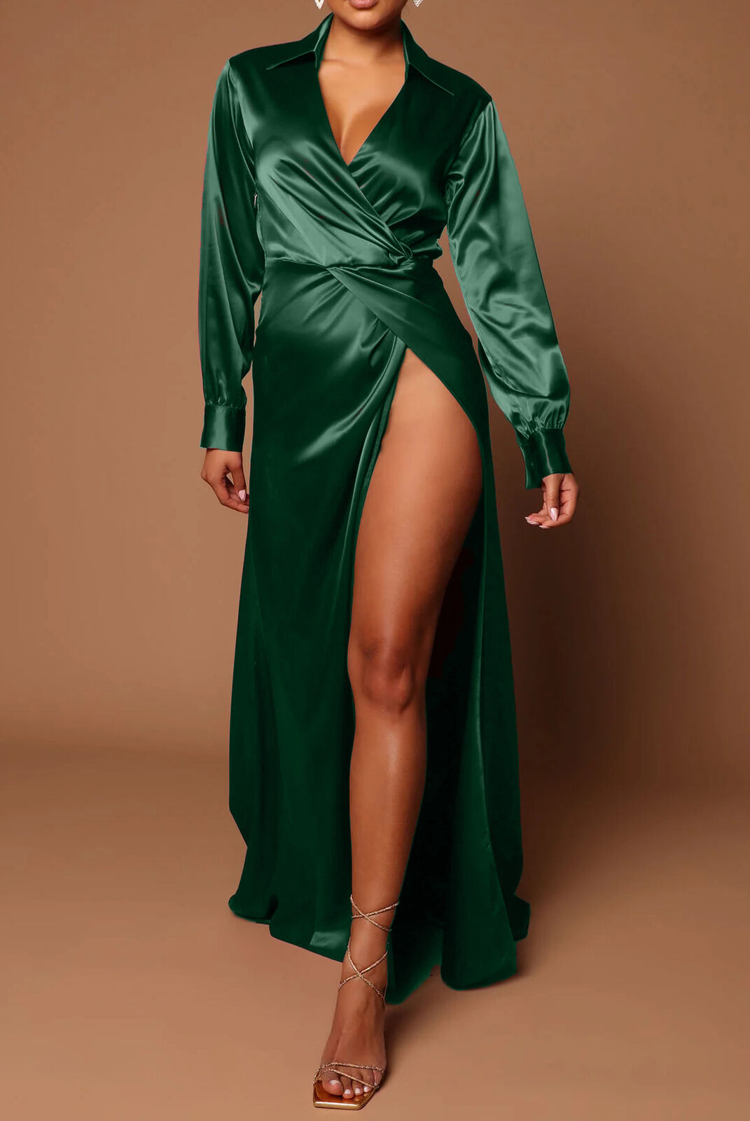 Emerald Elegance Maxi Dress