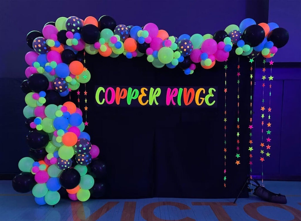 Neon Glow Balloon Arch