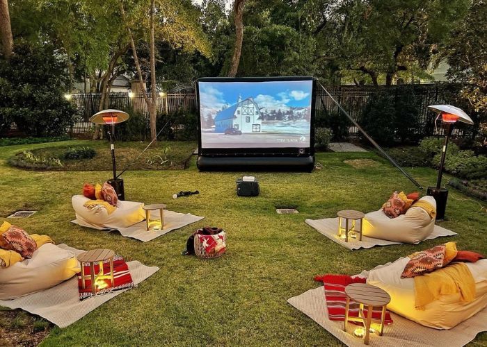 DIY Outdoor Movie Night As Adult Birthday Party Ideas