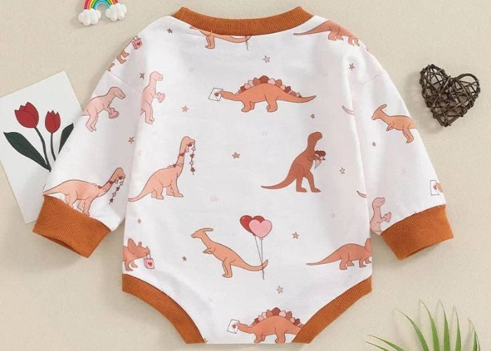 Onesie and Shorts Set with Dinosaurs