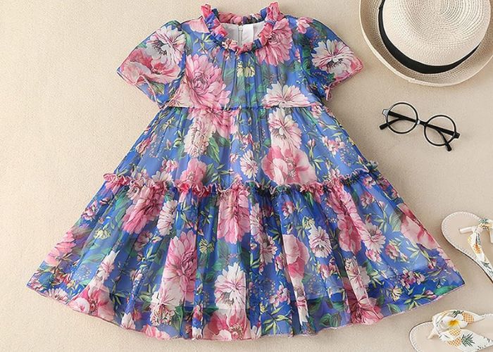 Fashionable Printed Maxi Dress For Baby Girl