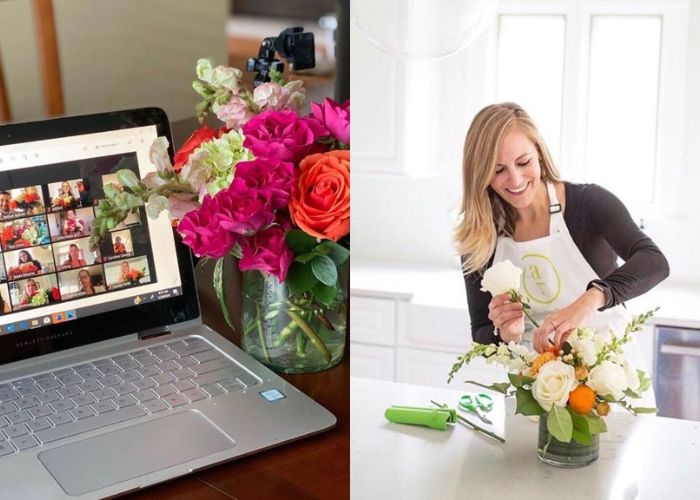 Virtual Flower Arranging Class As Gifts For Stay At Home Moms