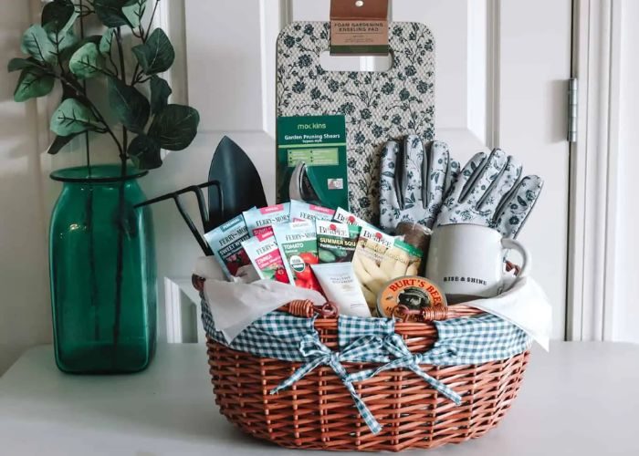 Gardening Basket As Unique Easter Basket For Mom 