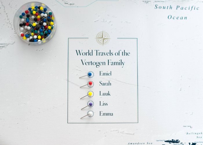 Customized Travel Map As Gifts For Retired Papa