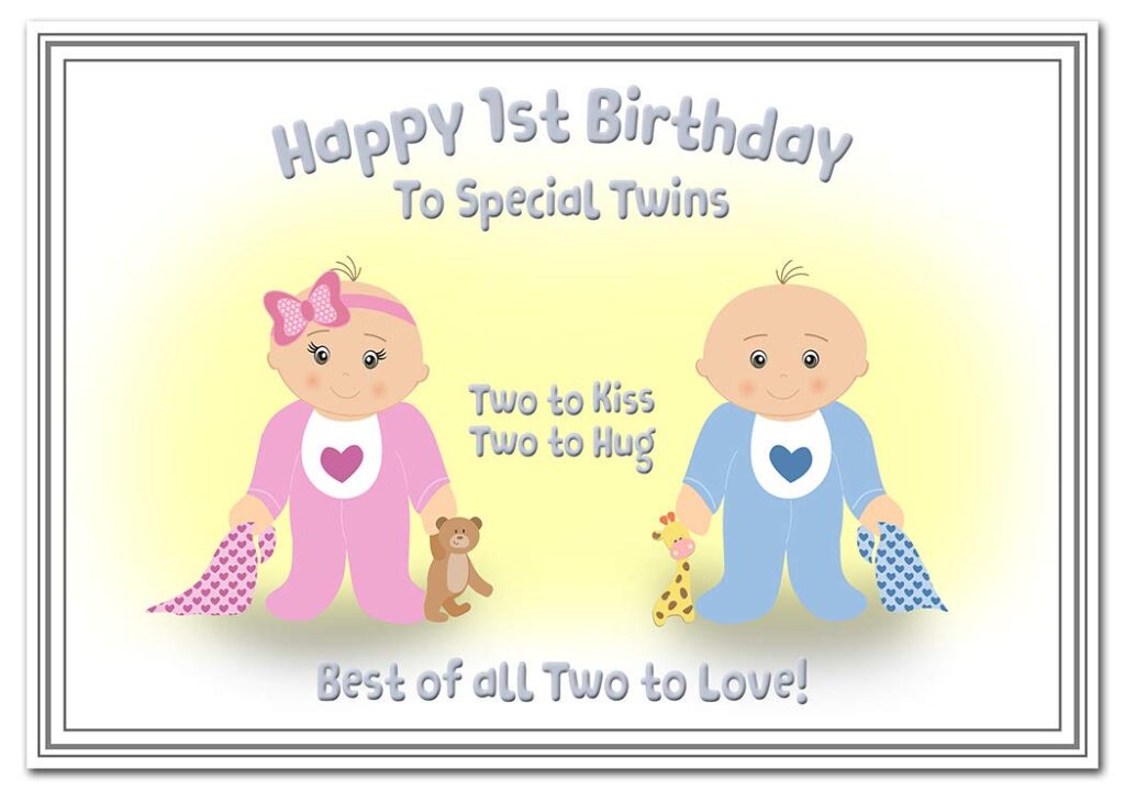 First Birthday Messages For Twins