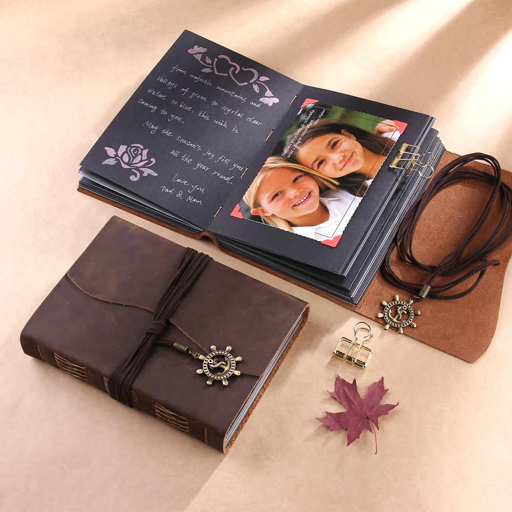 Leather Bound Scrapbook Album