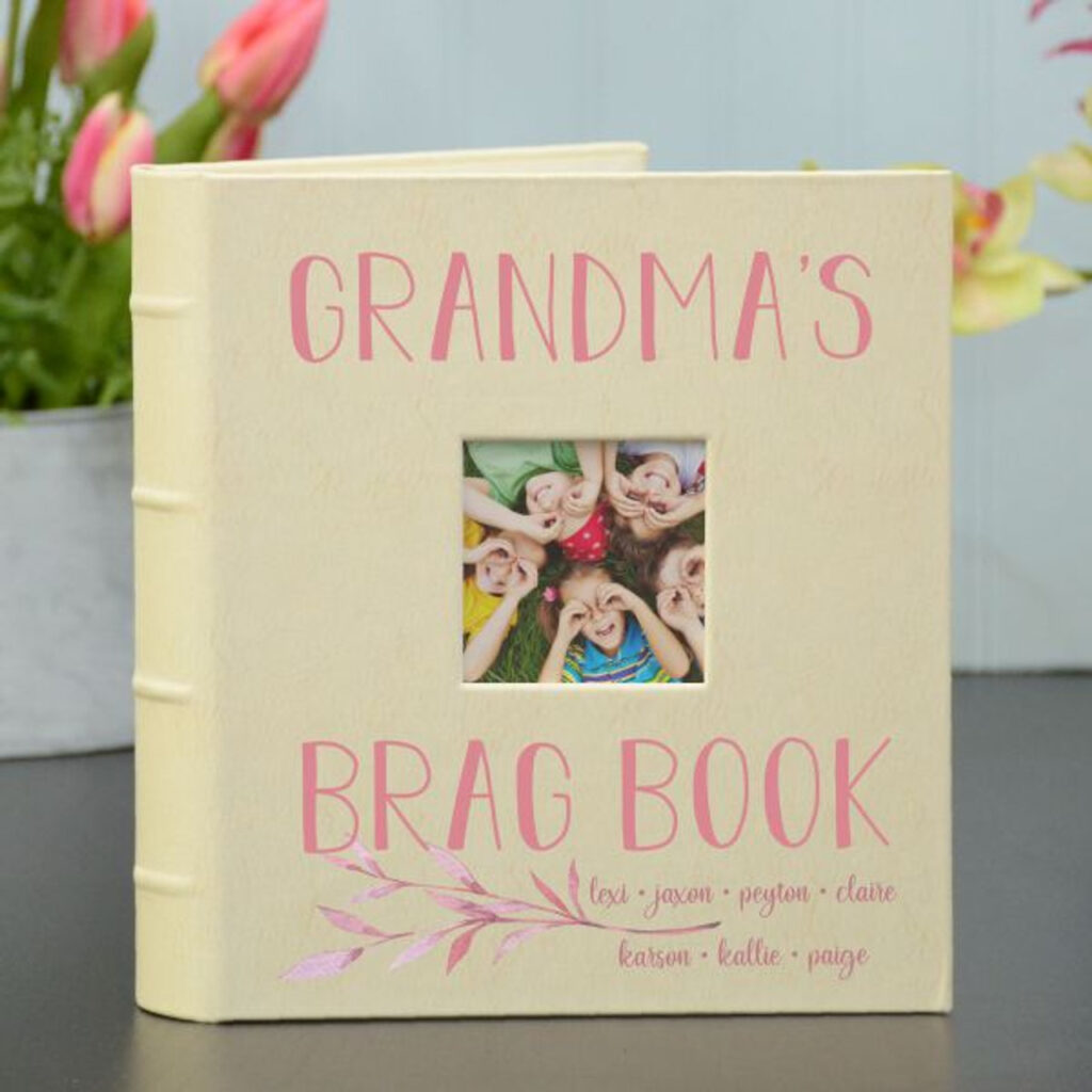 Personalized photo album as a meaningful gift idea for grandma