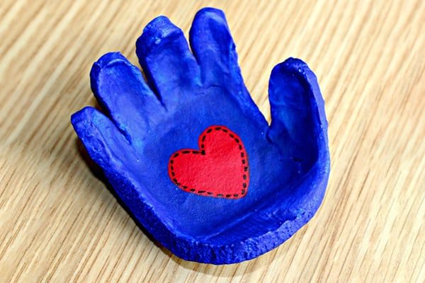 Salt Dough Handprint Bowl - Mother's Day Craft Ideas For Preschoolers