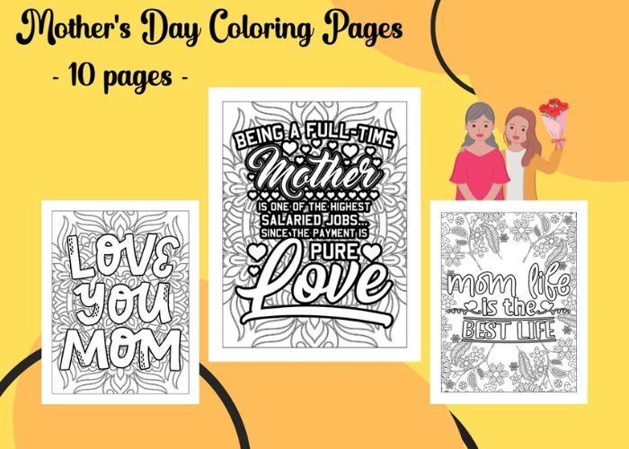 "Mom Life is the Best Life" Coloring Book As Gifts For Stay Home Moms