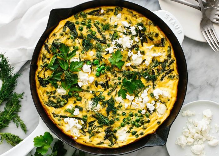 Spring Vegetable Frittata As Brunch On Mother’s Day