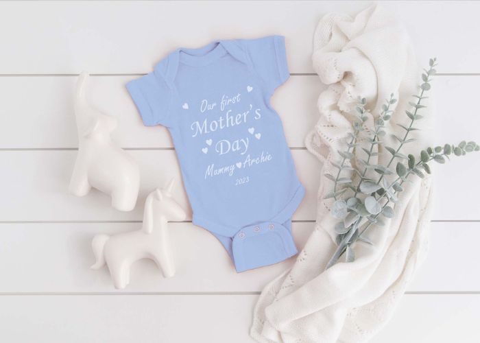 Baby's First Mother's Day Onesie As Mother's Day Crafts For Infants