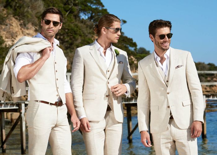 Lightweight Linen Suit As Wedding Outfits For Men