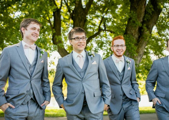 Light-Colored Suit As Men Wedding Attire