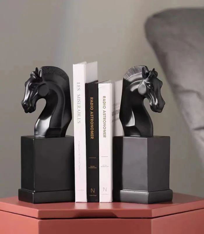 Handcrafted Horse-Shaped Bookends