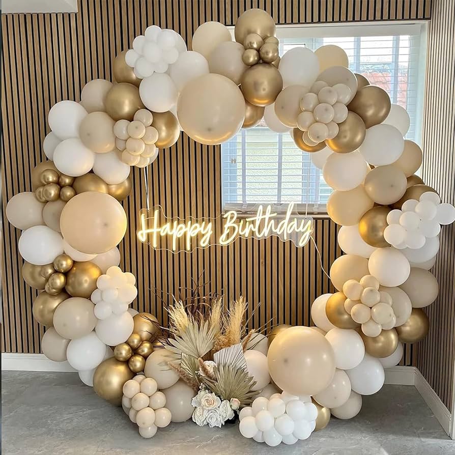 Balloon Garland - Classy 21st Birthday Decorations For Him