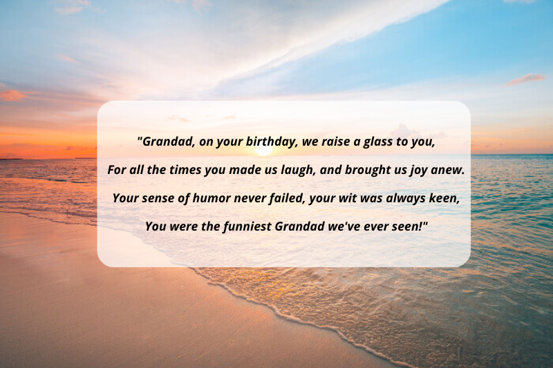 Funny Memorial Birthday Poems for Grandad