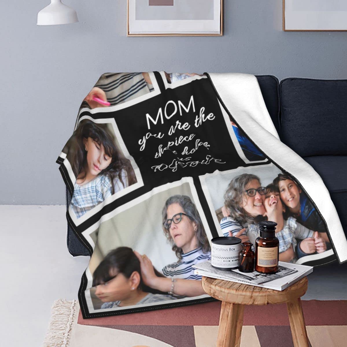 Memorial Gifts For Loss Of Mom - Custom Photo Blanket 