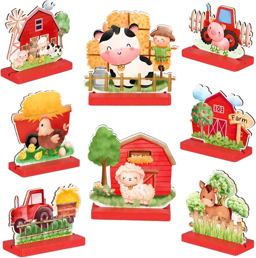 Centerpieces inspired by farm animals