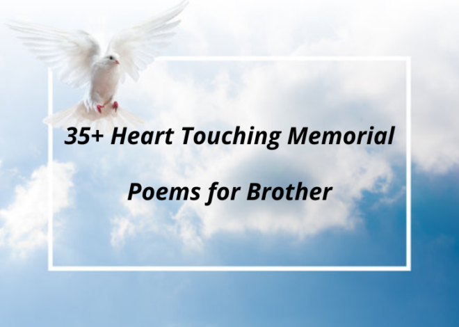 35+ Heart Touching Memorial Poems for Brother