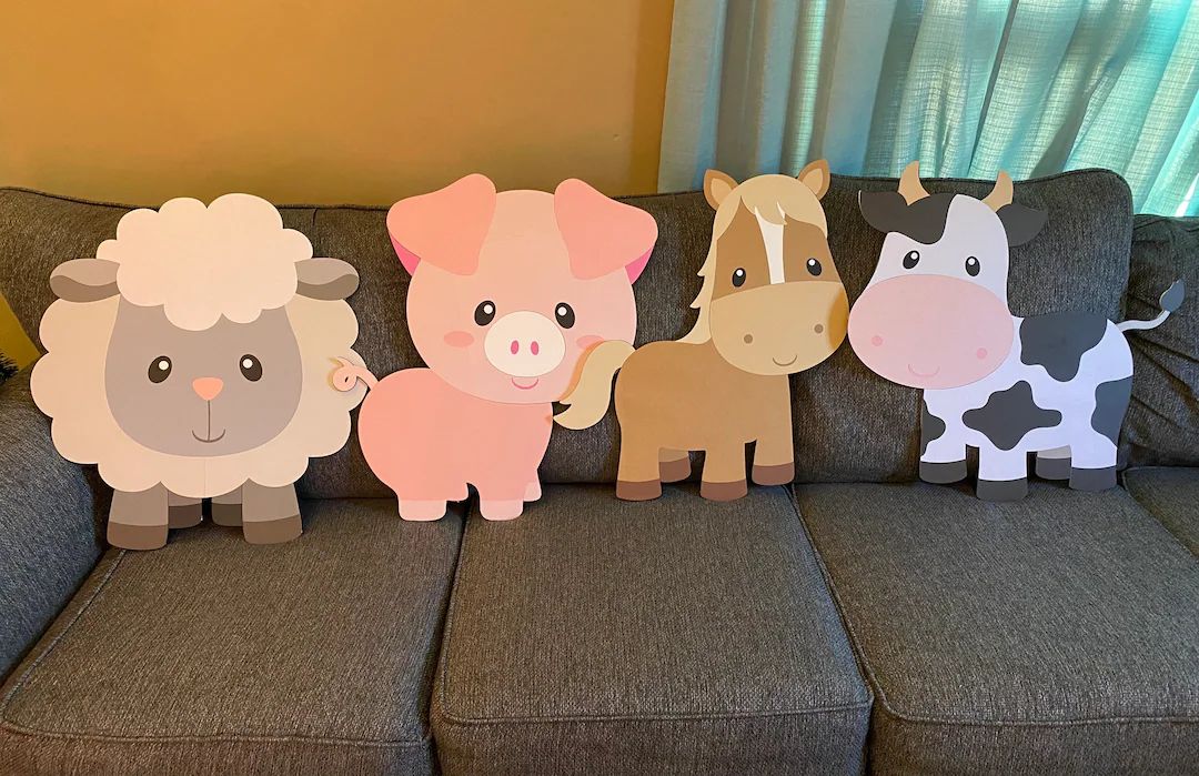 Farm animal cutouts